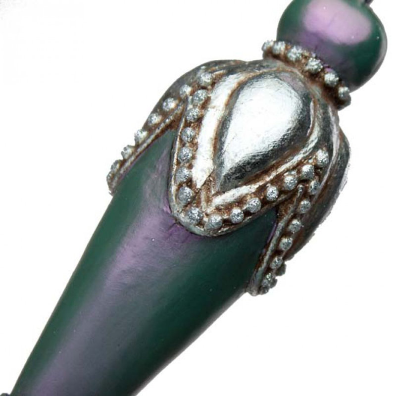 20cm Finial Ornament, Iridescent Purple