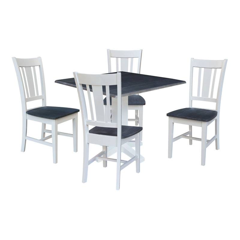 4 - Person Solid Wood Solid Wood Top Pedestal Dining Set