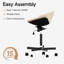 Fauteuil de bureau en cuir polyuréthane sans accoudoirs, fauteuil de bureau ergonomique et pivotant à hauteur réglable-130703138