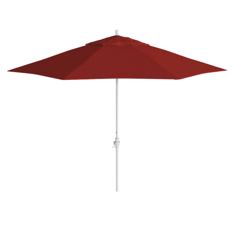 Parasol de patio blanc mat 11 pi., Rouge