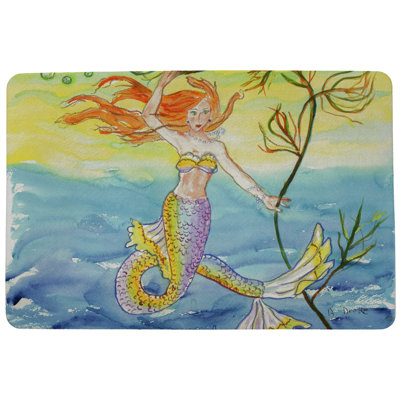Sirène 26 po x 18 po tapis de porte extérieur antidérapant Artemis