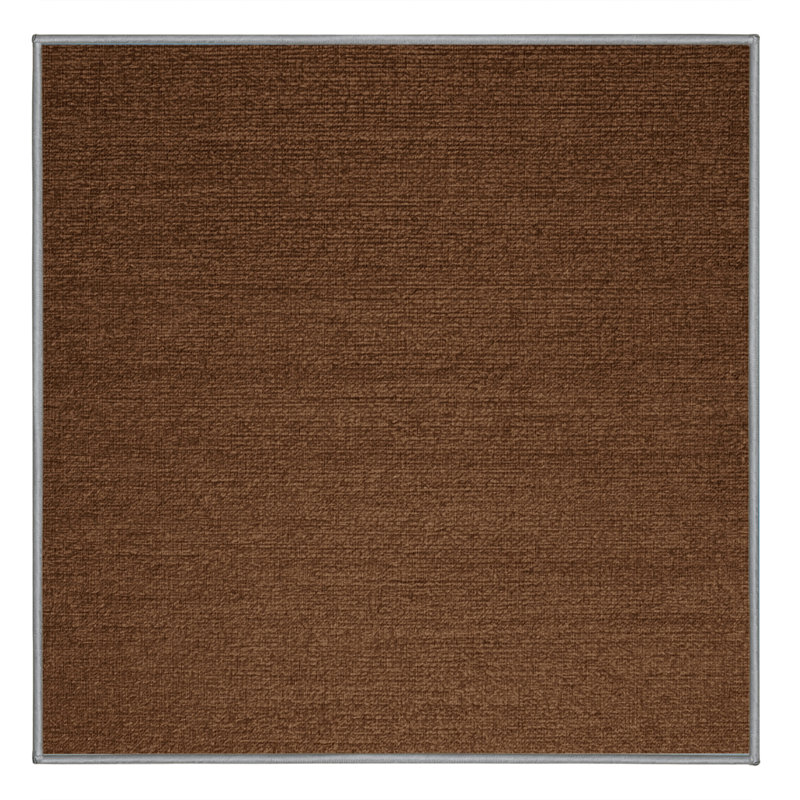 Tapis brun uni lavable à la machine, Carré 3 pi