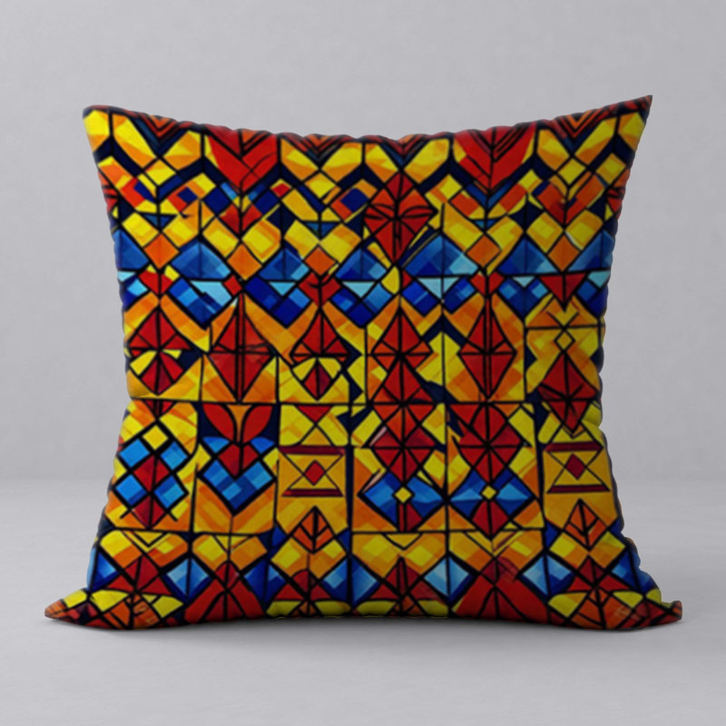 Abstract Reversible Throw Pillow