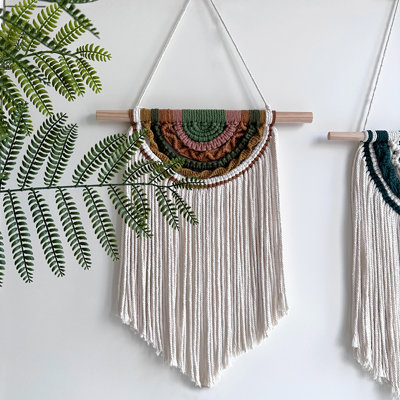 Macrame Hand Woven Mandala Wall Hanging Tapestry
