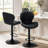 Upholstered Swivel Adjustable Height Bar Stool,PU Leather Counter Stool-547481491
