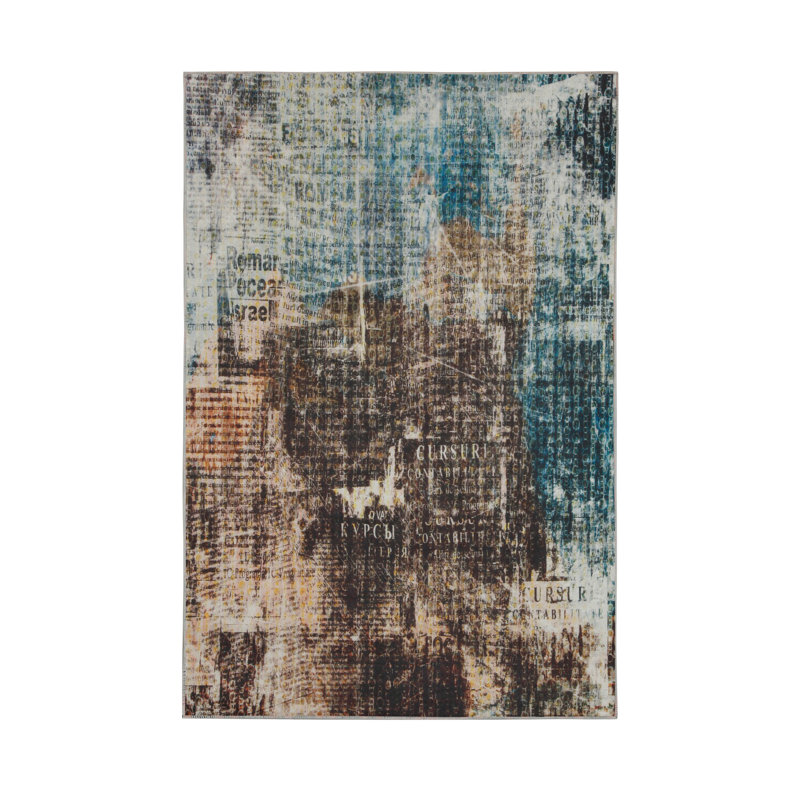 Premium Hall Carpet, 3.3 x 6.6 Feet, 100% Polyester, 0.3 in Pile Height | Antibacterial, Non-Slip Underside, Machine Washable | Elegant 3D Digital Print Design, Perfect for Entryways & Living Rooms