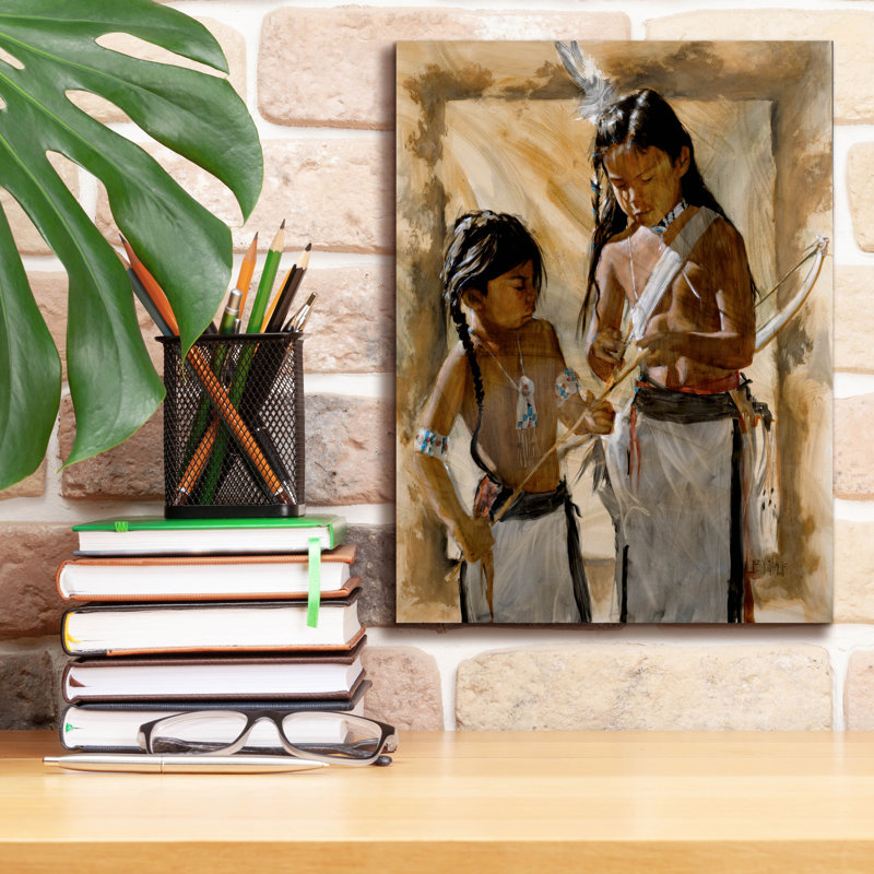 «Tallant Little Brothers On Canvas» par J.E. Knauf, reproduction, H 16 po x l 12 po x P 0,75 po