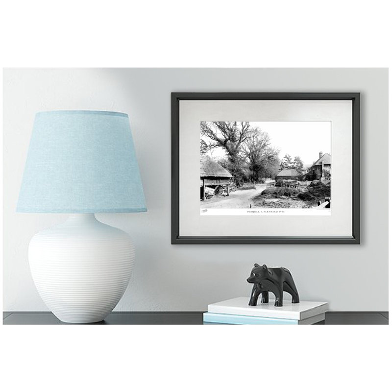 Torquay, a farmyard 1906 1 Piece Single Picture Frame Wall Art, 40cm H x 50cm W x 2.3cm D