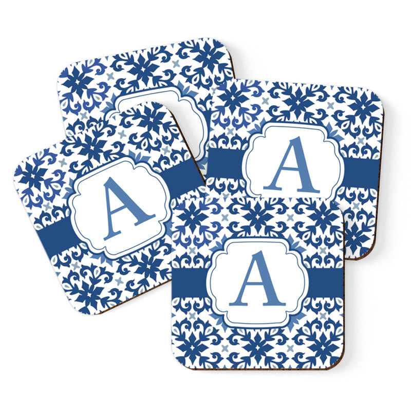 Sous-verre lettre monogramme, A