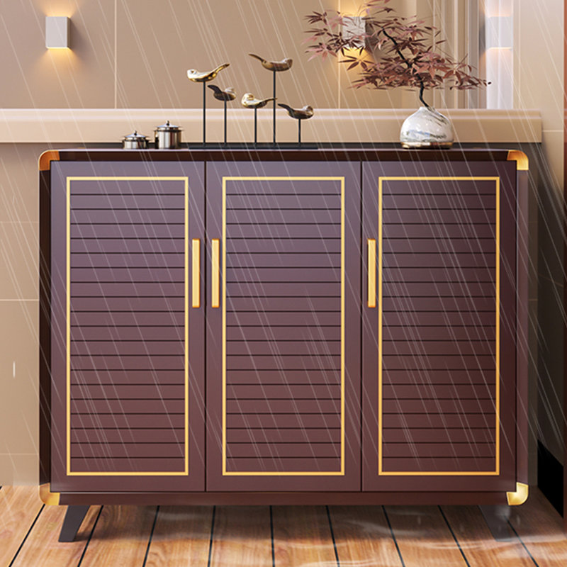 Walnut Aluminium Shoe Storage
