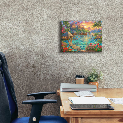 «Tropical Oasis» par Chuck Pinson, art mural sur toile