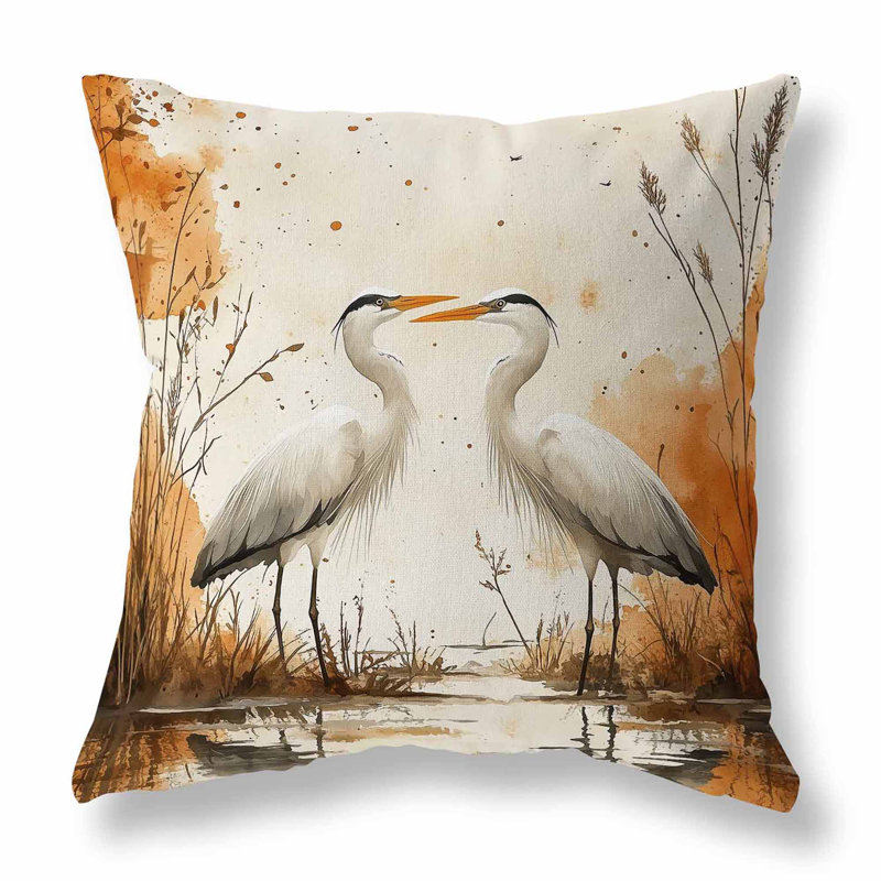 Nature's Duo intérieur / extérieur 18 x 18, Carré 18 po, Orange/beige