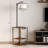 59'' Brown Arched Floor Lamp with USB and Outlet