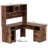 Vello L Shaped Desk with Drawers, Office Desk with Power Outlet, LED Lights, Hutch and File Cabinets-1927685368