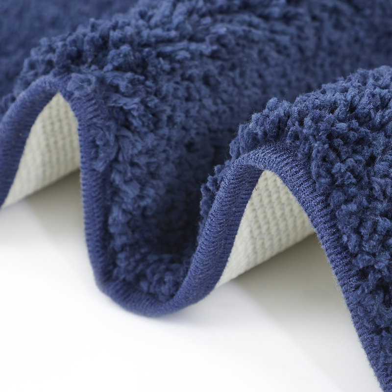 Alheide Non-Slip Bath Rug, Blue