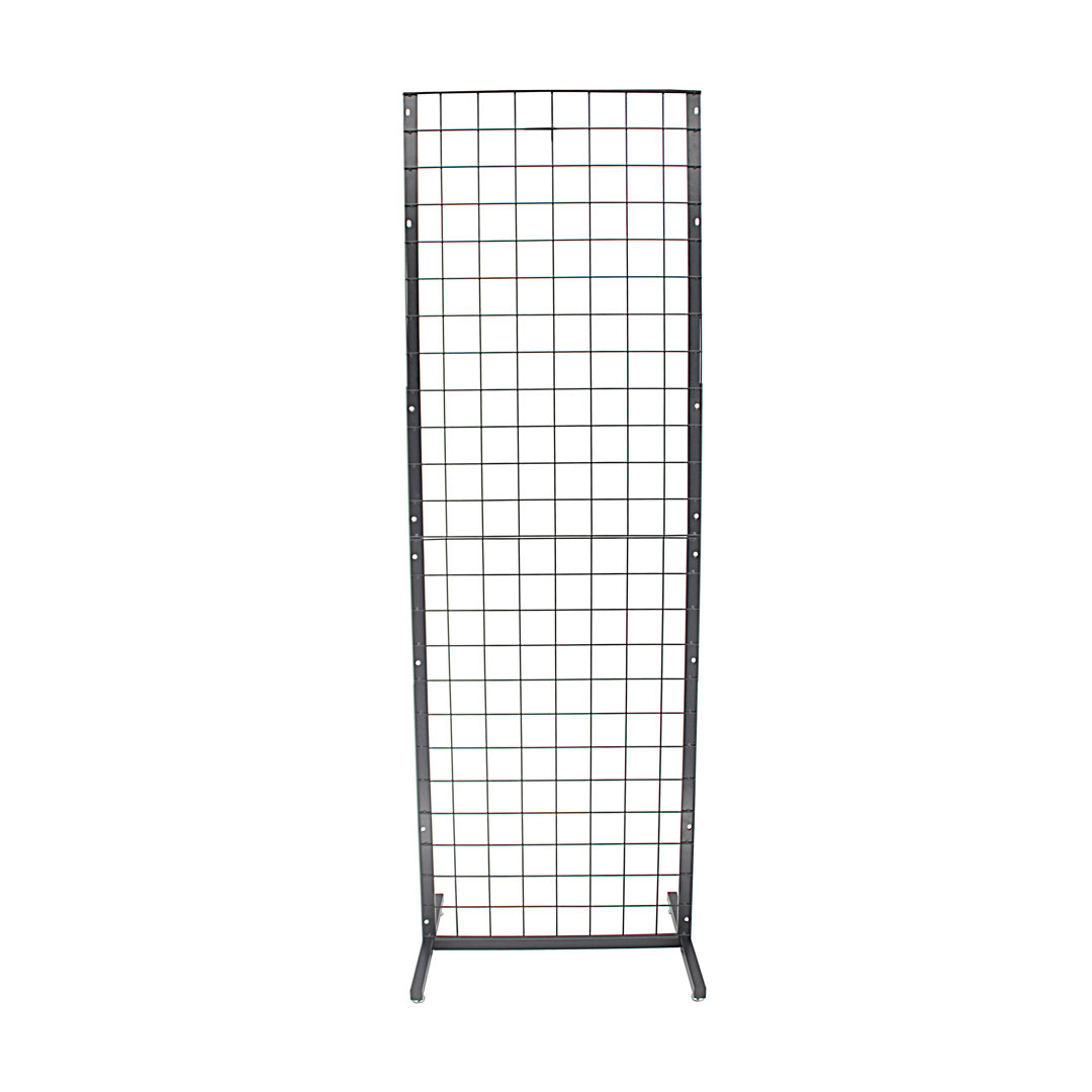 Heanor Metal Stand Gridwall Display Sturdy Metal Wire Merchandiser Rack Floor Stand Display for Apparel Rebrilliant
