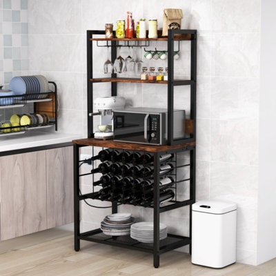 Villem Floor Wine Bottle & Glass Rack