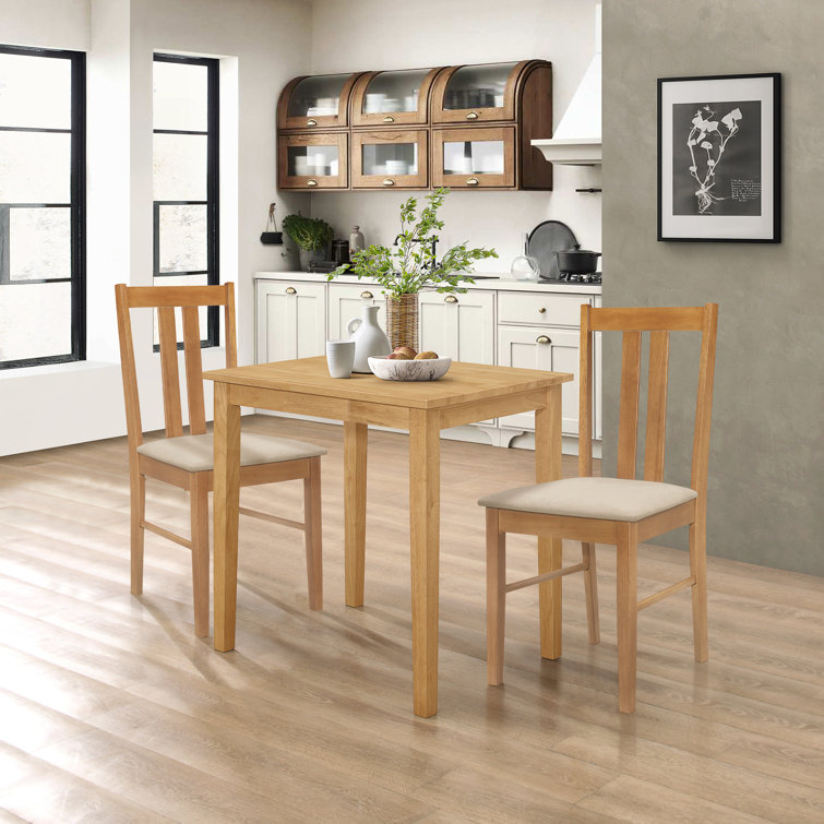 ClassicLiving Ahwahnee 2 - Person Rubberwood Solid Wood Dining Set ...