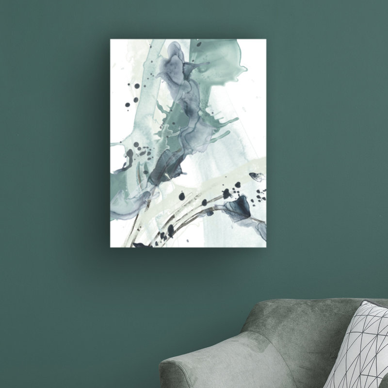 «Deep Splash I» par June Erica Vess - peinture sur toile tendue, H 19 po x l 14 po x P 2 po