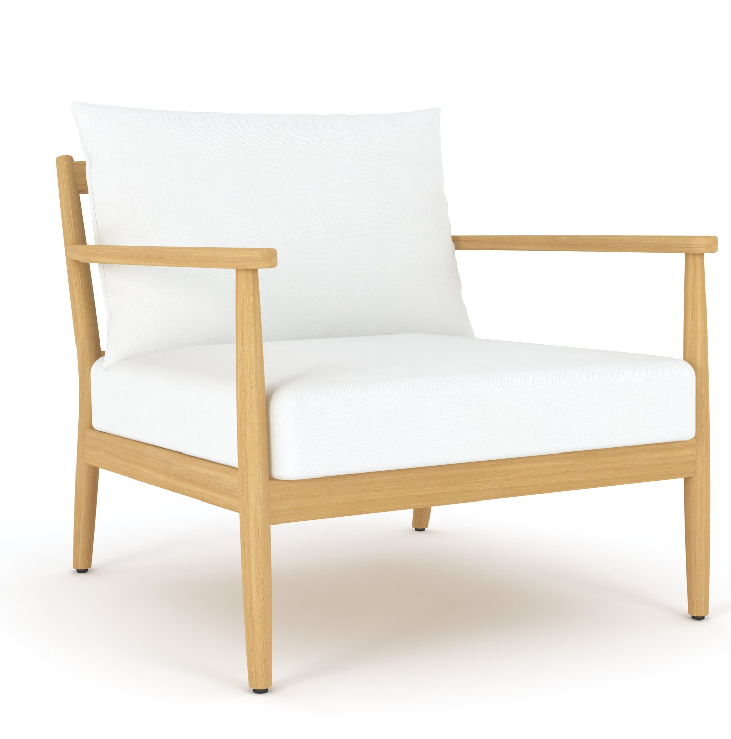 Juniper Teak Patio Lounge Chair, White