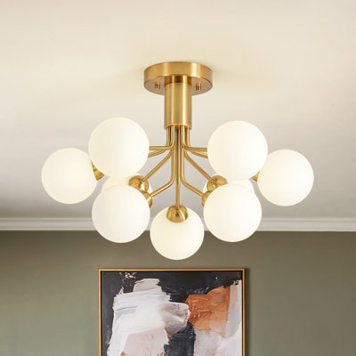 Plafonnier semi-encastré 9 lumières Nordic