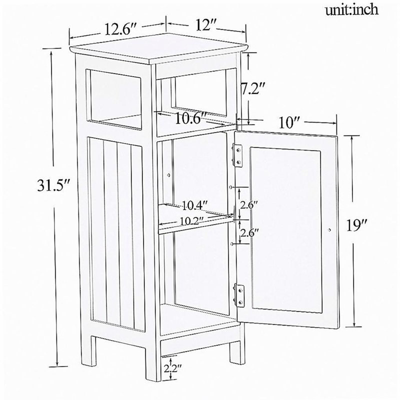 Bathroom single door cabinet