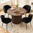 Round Table With Set Of Four Barrel Chairs-1246870923
