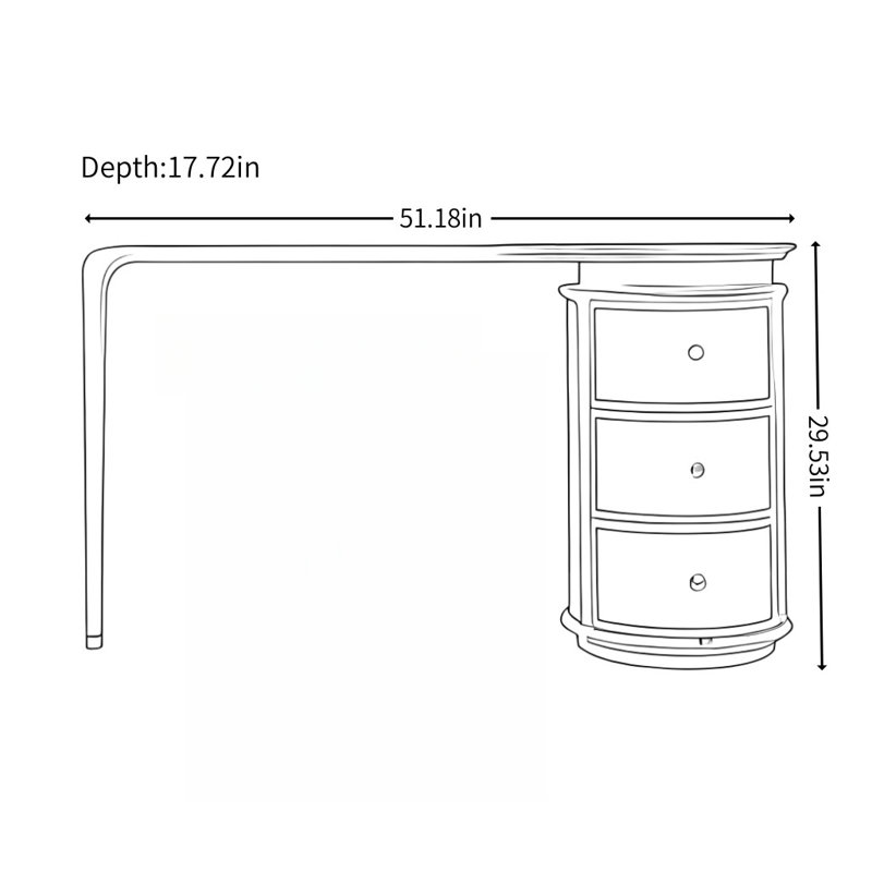 Italian Light Luxury Simple Dressing Table