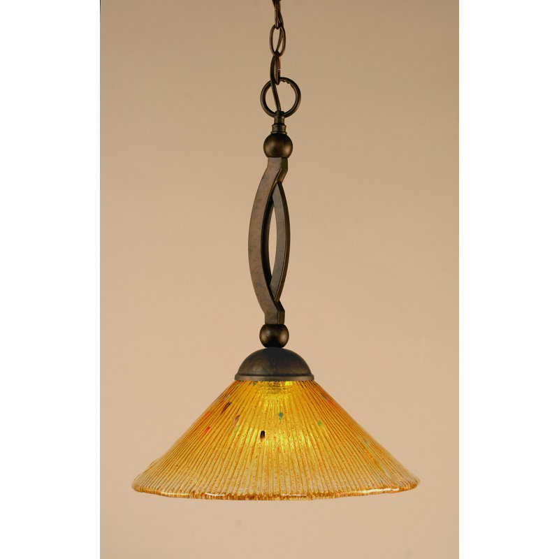 Luminaire suspendu suspendu, Nickel brossé, 19", Champagne or