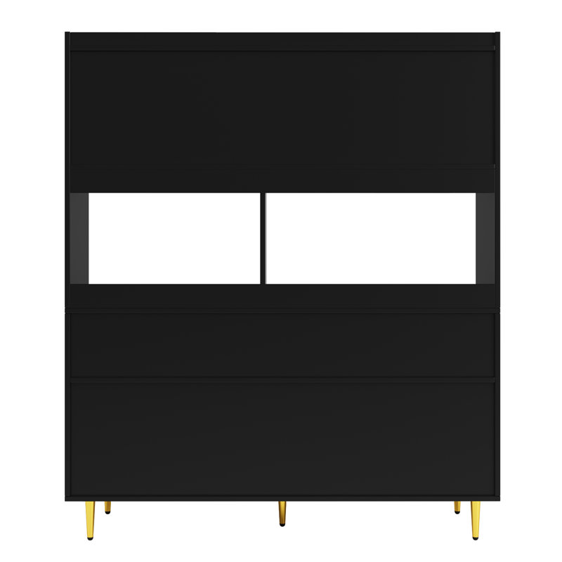 171cm Kitchen Pantry, Black