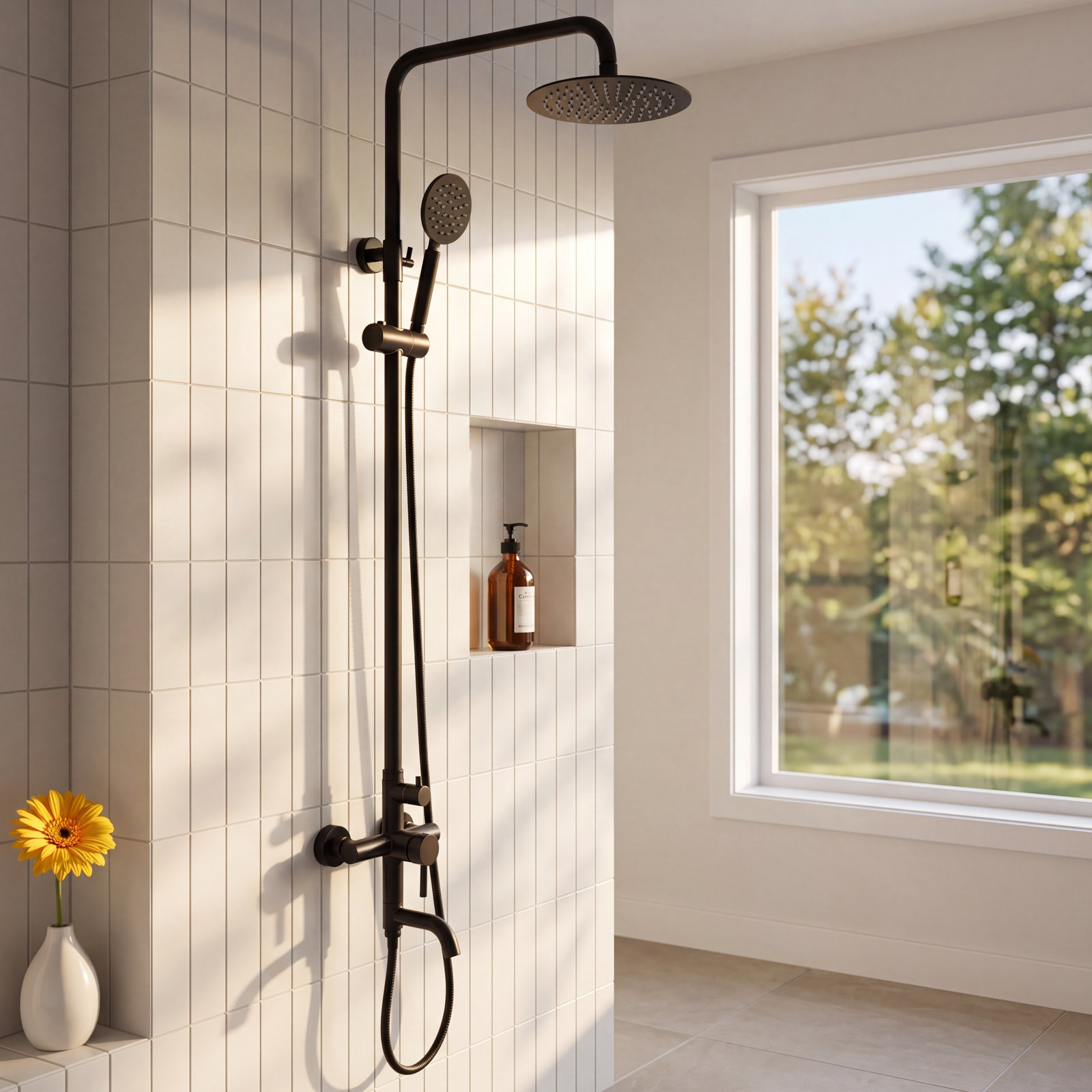 Kenzo Triple Function Outdoor Shower, Matte Black