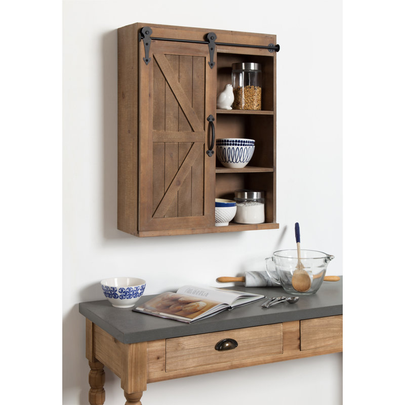 Malese 27.6'' Tall 1 - Door Accent Cabinet, Brown