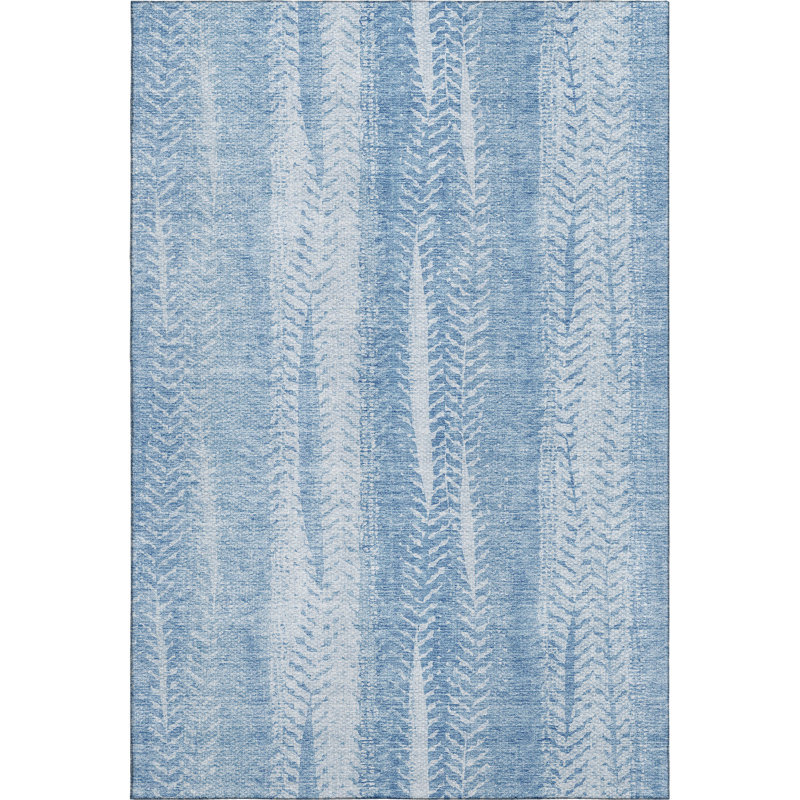 Premium Machine Washable Prisco Sky Rug, Rectangle 5' x 7'6"