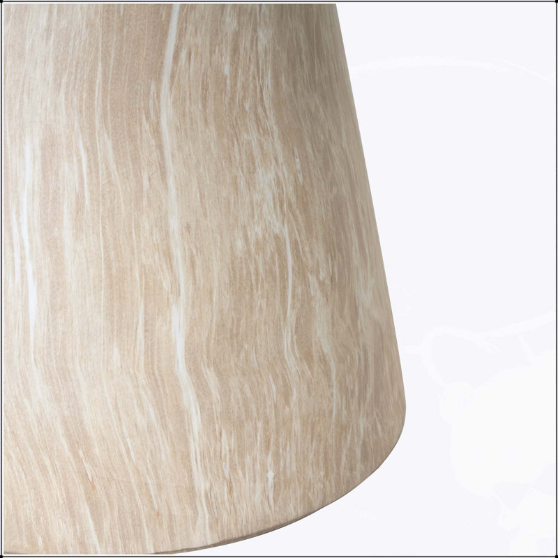 Outdoor Ponti Travertine Side Table, Lightweight and Durable for Indoor and Outdoor Use, Multi-Functional Design with Elegant Finish