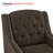 Leomar Modern Accent Armchair, Upholstered Nailhead Trim-653899622