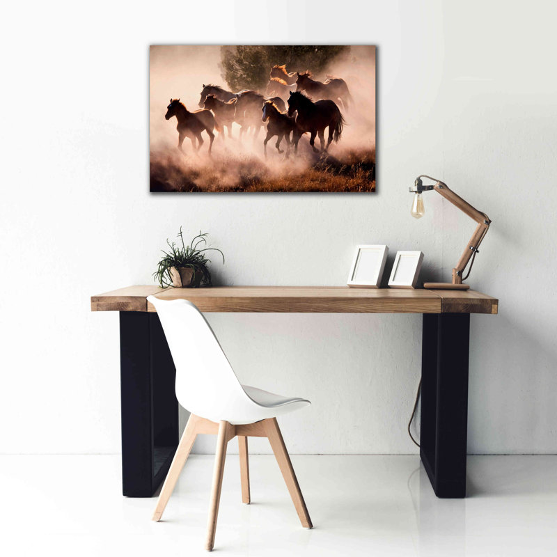 «Horses» par Lisa Dearing, estampe numérique sur toile, H 26 po x l 40 po x P 1,5 po