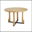 Table de salle à manger 48 pouces ronde avec charme campagnard, conception peu encombrante pour des rassemblements confortables et une durabilité durable-1996789407-1996789378