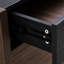 Armoire à chaussures extensible Caviness avec 1 tiroir et rotation à 90 degrés, pour le salon, le couloir, la zone d'entrée, le tiroir de rangement rotatif en noyer noir, l'espace de coin, le passage, le départ,