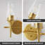 Luminaire de meuble-lavabo moderne avec finition or mat, lampe murale 2 lumières avec abat-jour en verre transparent, douille E26 pour salle de bain, couloir, chambre à coucher