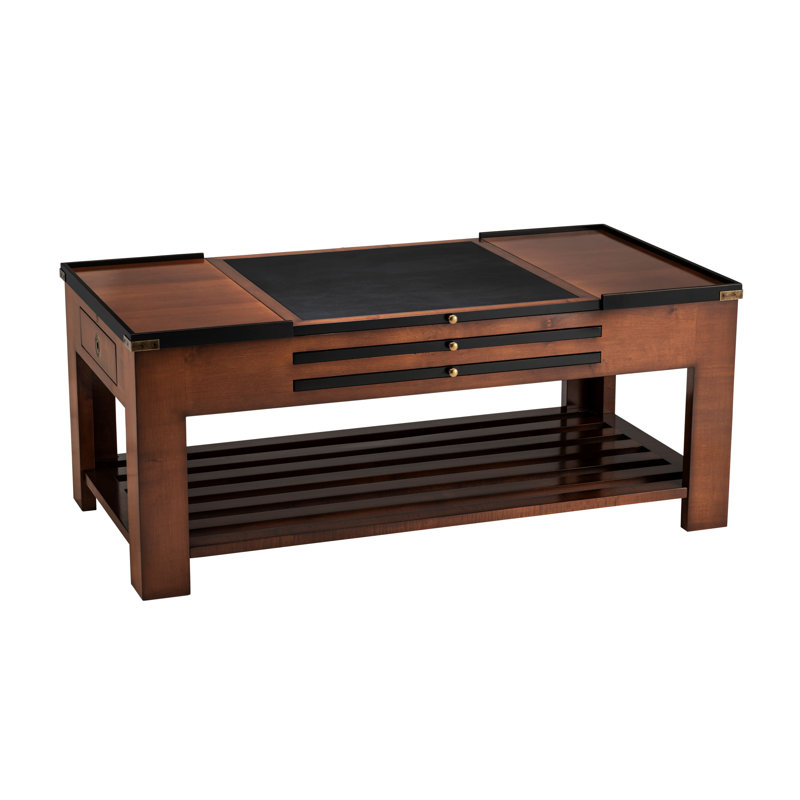 Multifunctional 47.2'' Cherry Wood Game Table with Reversible Top