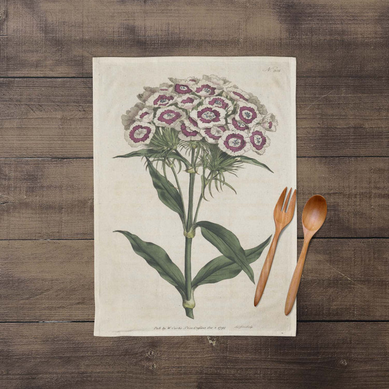 Cotton Floral Waffle Tea Towel Kitchen Towel