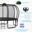 Trampoline pour enfants avec enceinte sécuritaire, planche de basketball et piquets de sol
