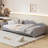 Twin Size Upholstered Daybed, Sherpa Fabric Sofabed With Cloud-Shaped Backrest-603757191-603757190