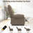 Breathable Fabric Recliner With Remote Control And Side Pockets, Reclining Chair Electric Sofas With Adjustable Backrest And Footrest-395079604