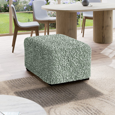 Fuco Cotton Collection Stretchy Slipcover for Ottoman - Eco-Friendly & Soft - Fuco Cotton Collection