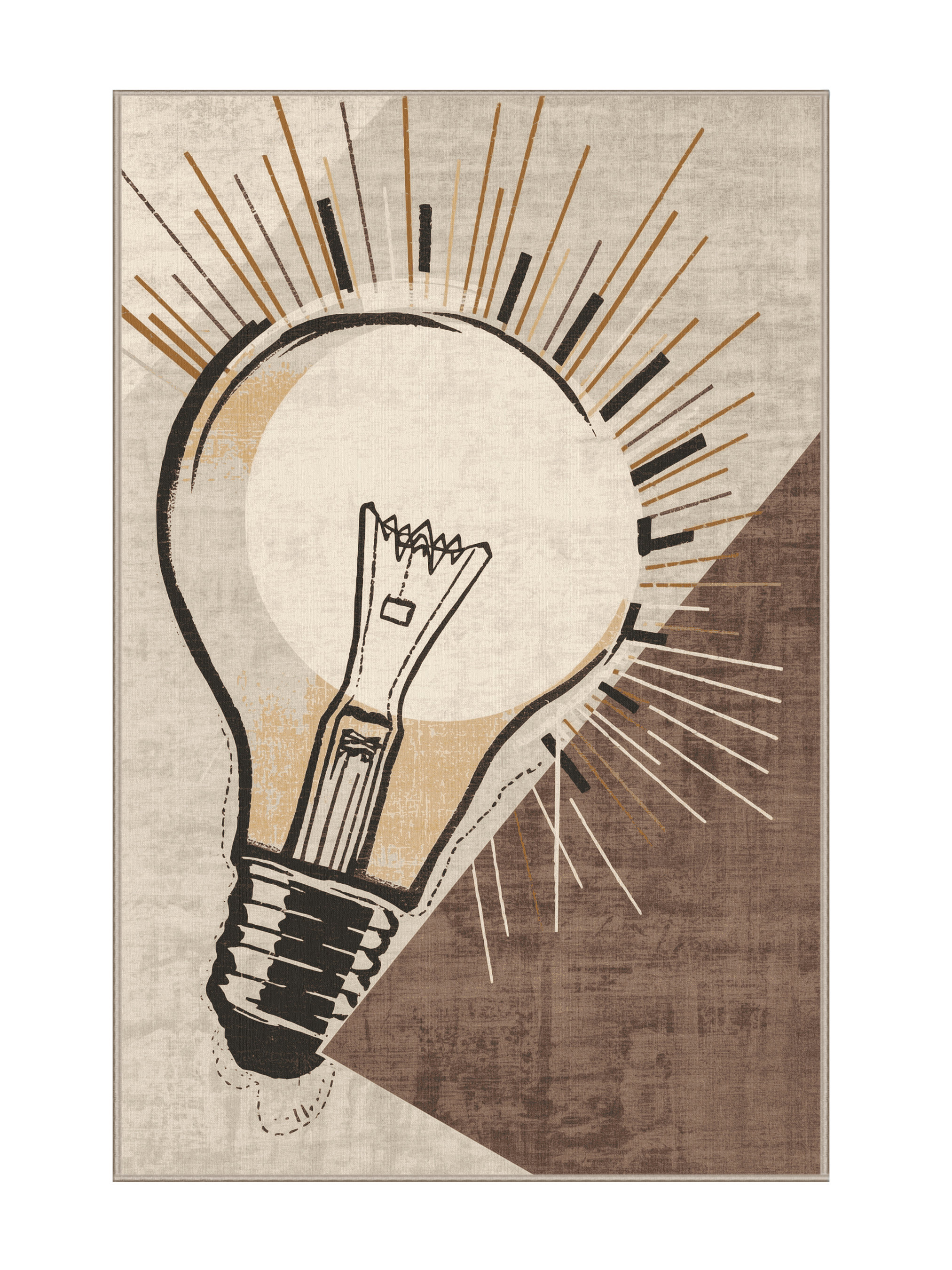 Light Bulb Rug Wrought Studio™ Soft Plush Polett Light Bulb Invention Modern ...