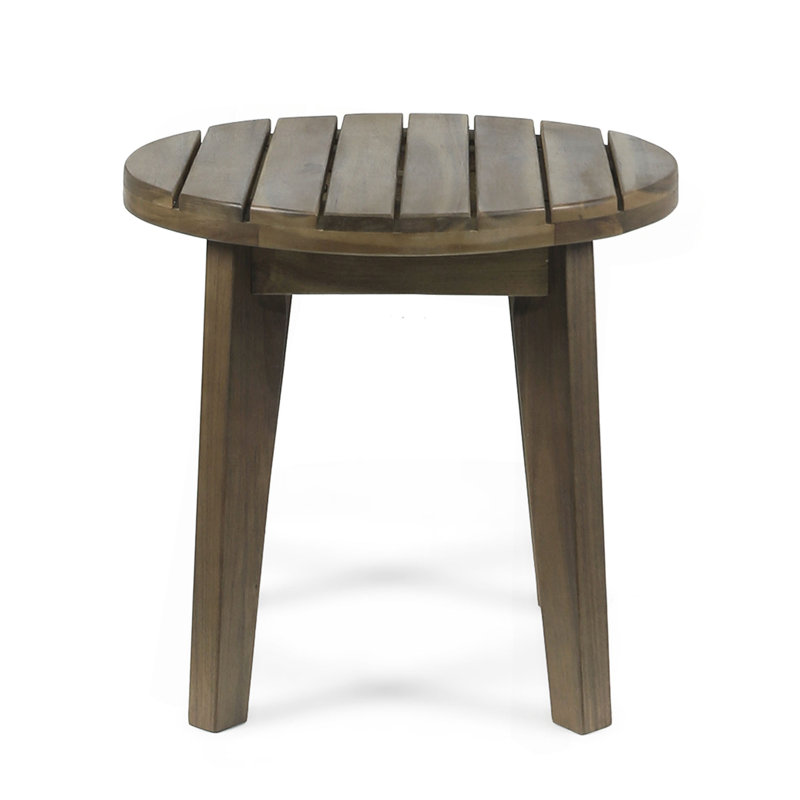 Outdoor 16" Acacia Wood Side Table