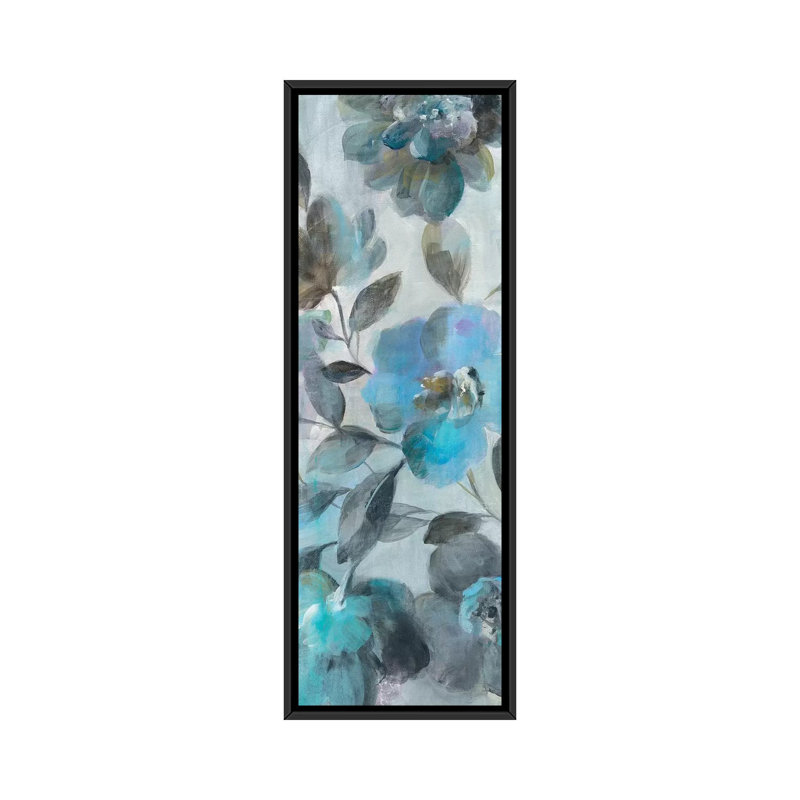 « twilight fleurs iii », impression sur toile tendue, H 36 po x l 12 po x P 1,5 po, Cadre noir