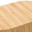 Table de salle à manger extensible réglable de 140 à 181 cm (55,11 à 71,24 po) avec design arqué, couleur naturelle, haute qualité, capacité de 100 kg (220 lb), style contemporain pour salon, peut accueillir de 4 à 6 personnes.