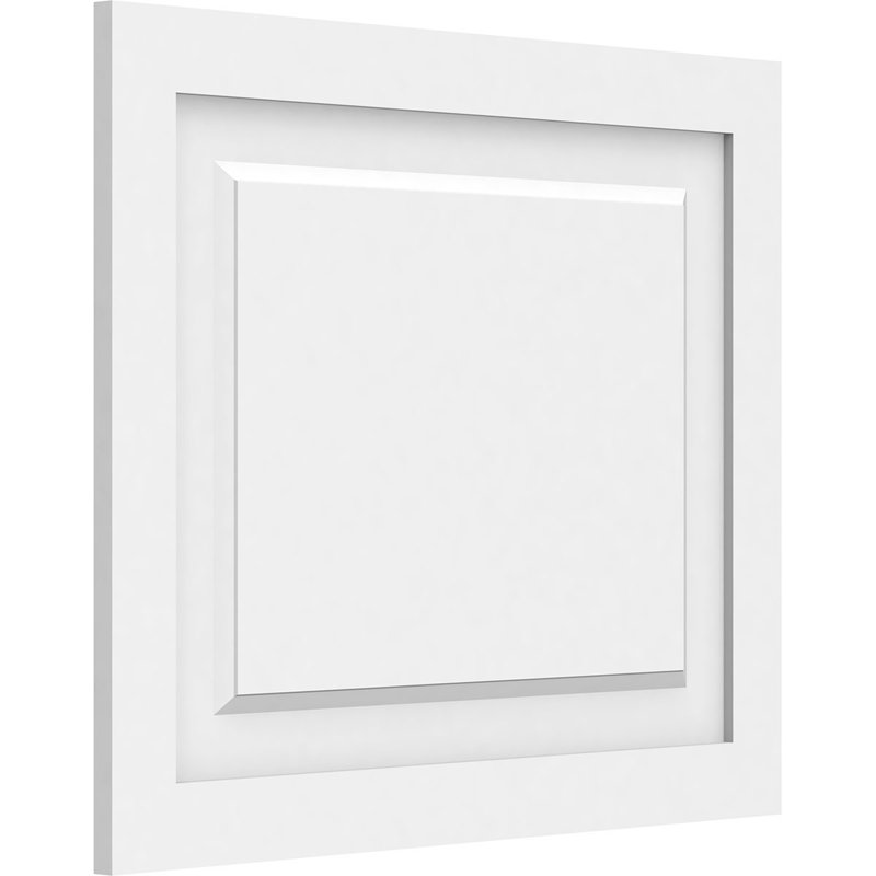 Panneau mural Harrison 3D en blanc, H 20 po x l 24 po x P 0,63 po